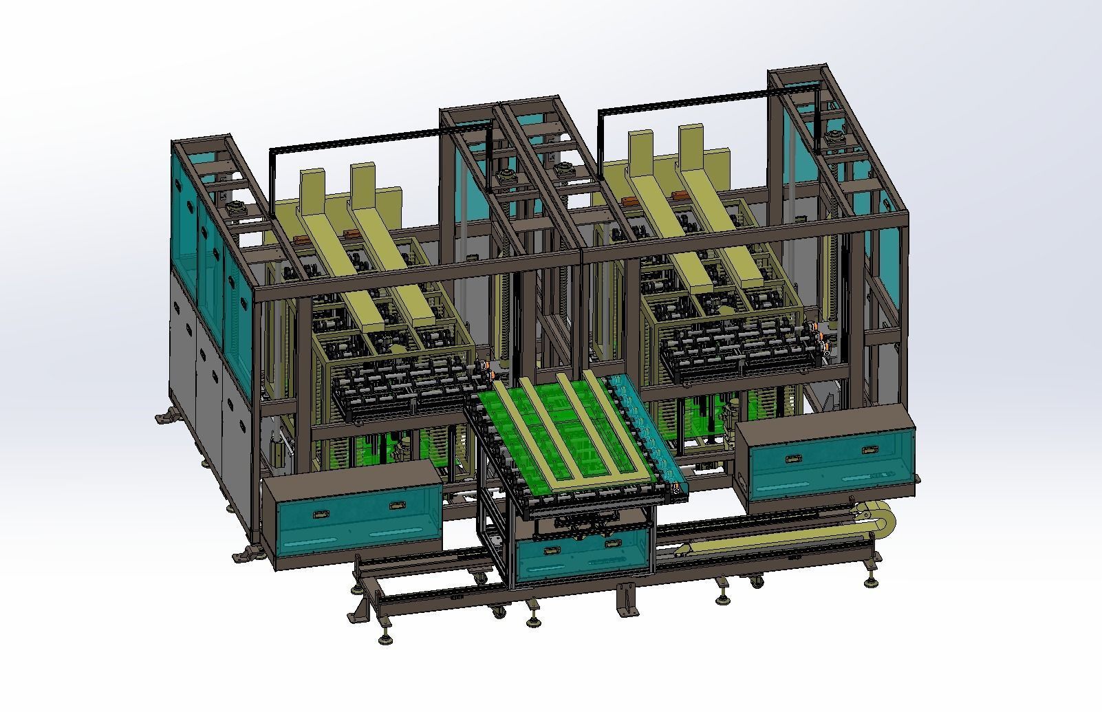 Large panel receiving loading and unloading machine 3D model_5