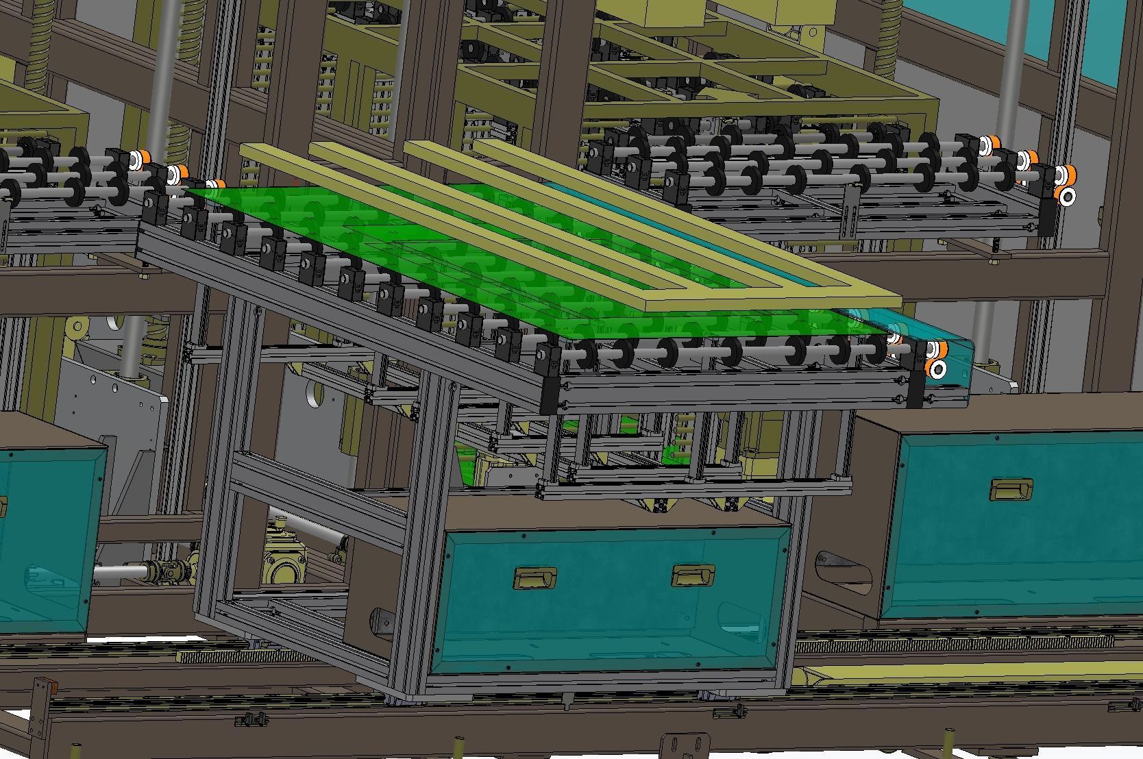 Large panel receiving loading and unloading machine 3D model_7