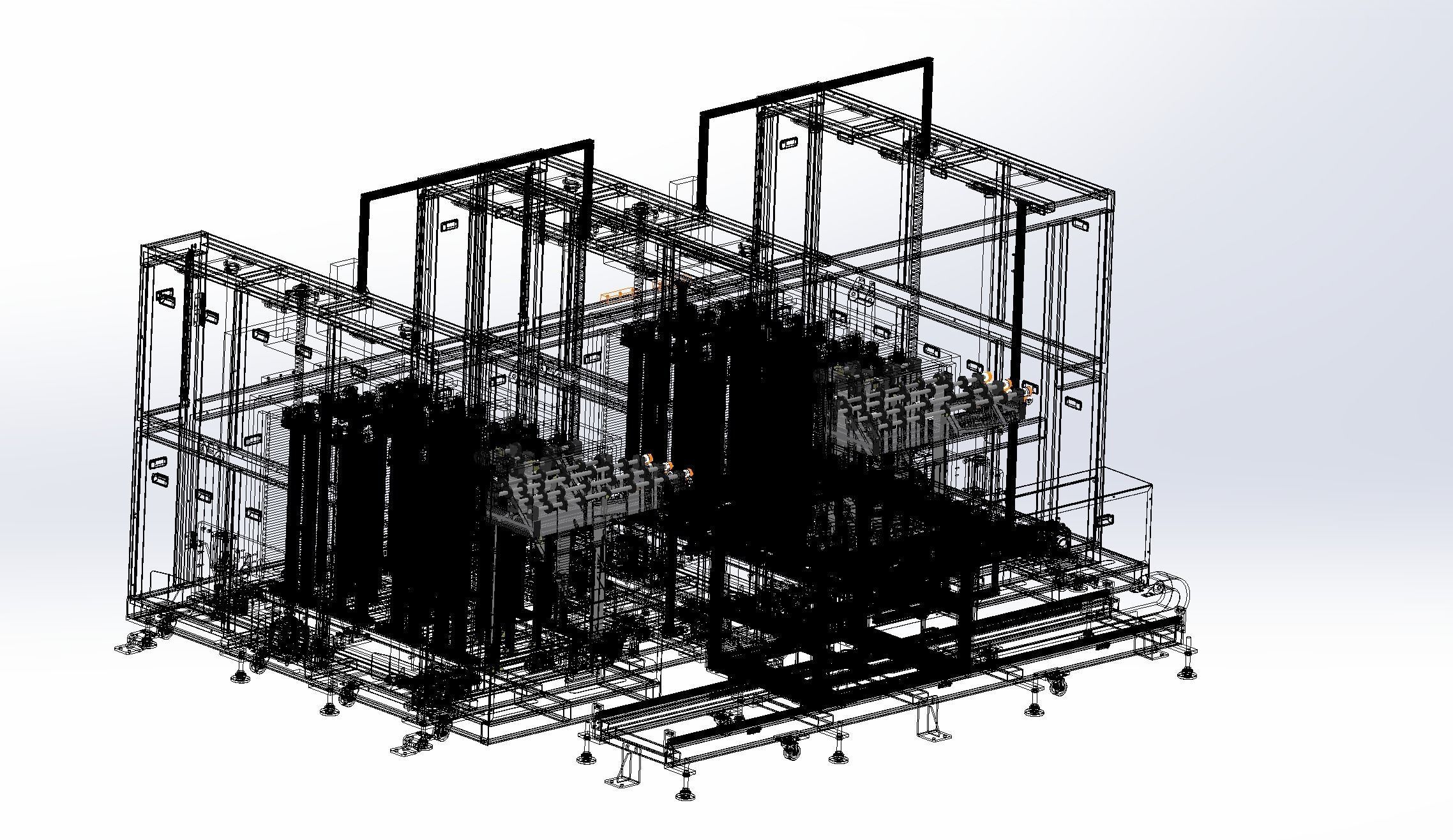 Large panel receiving loading and unloading machine 3D model_6