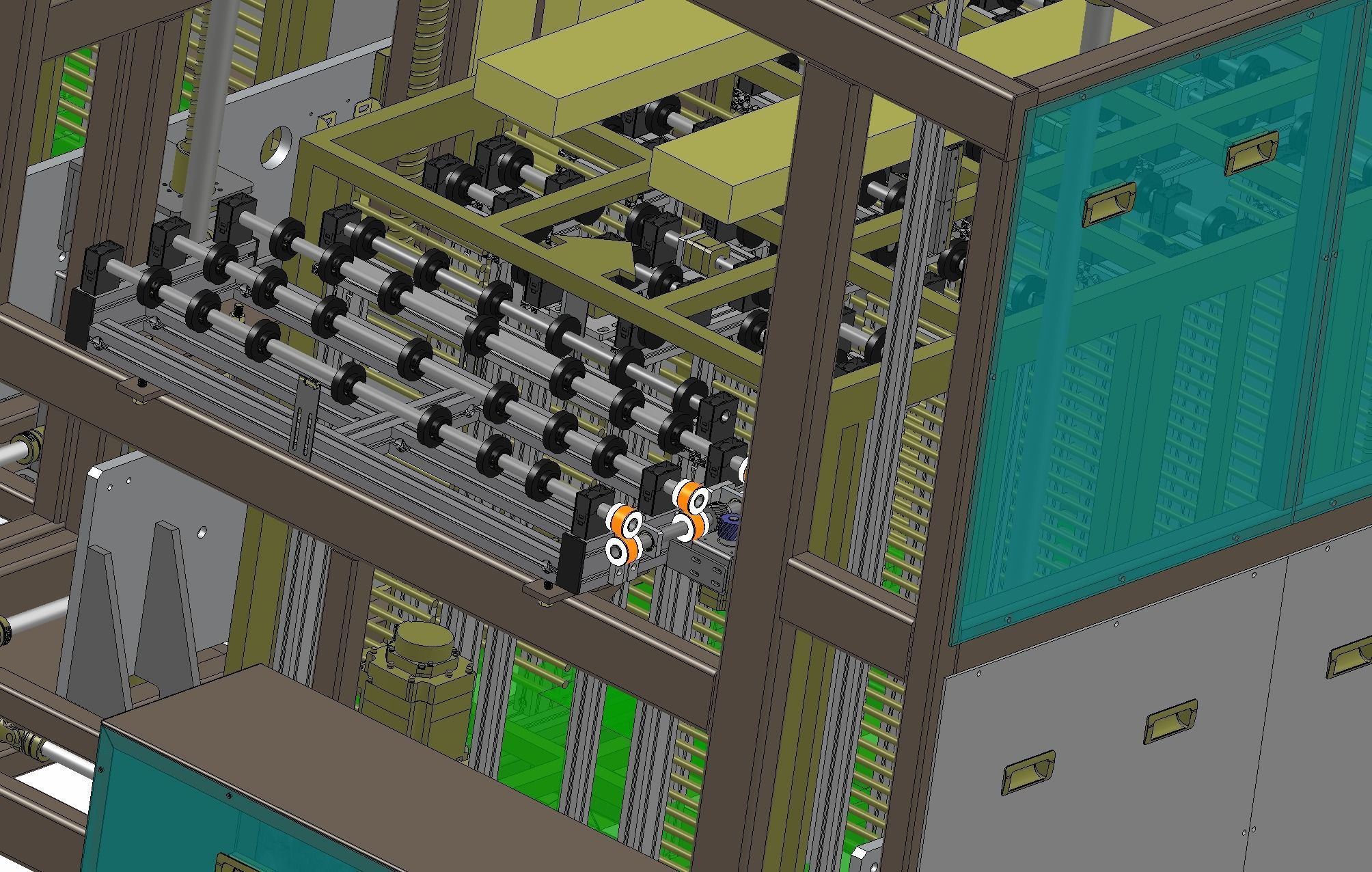 Large panel receiving loading and unloading machine 3D model_8