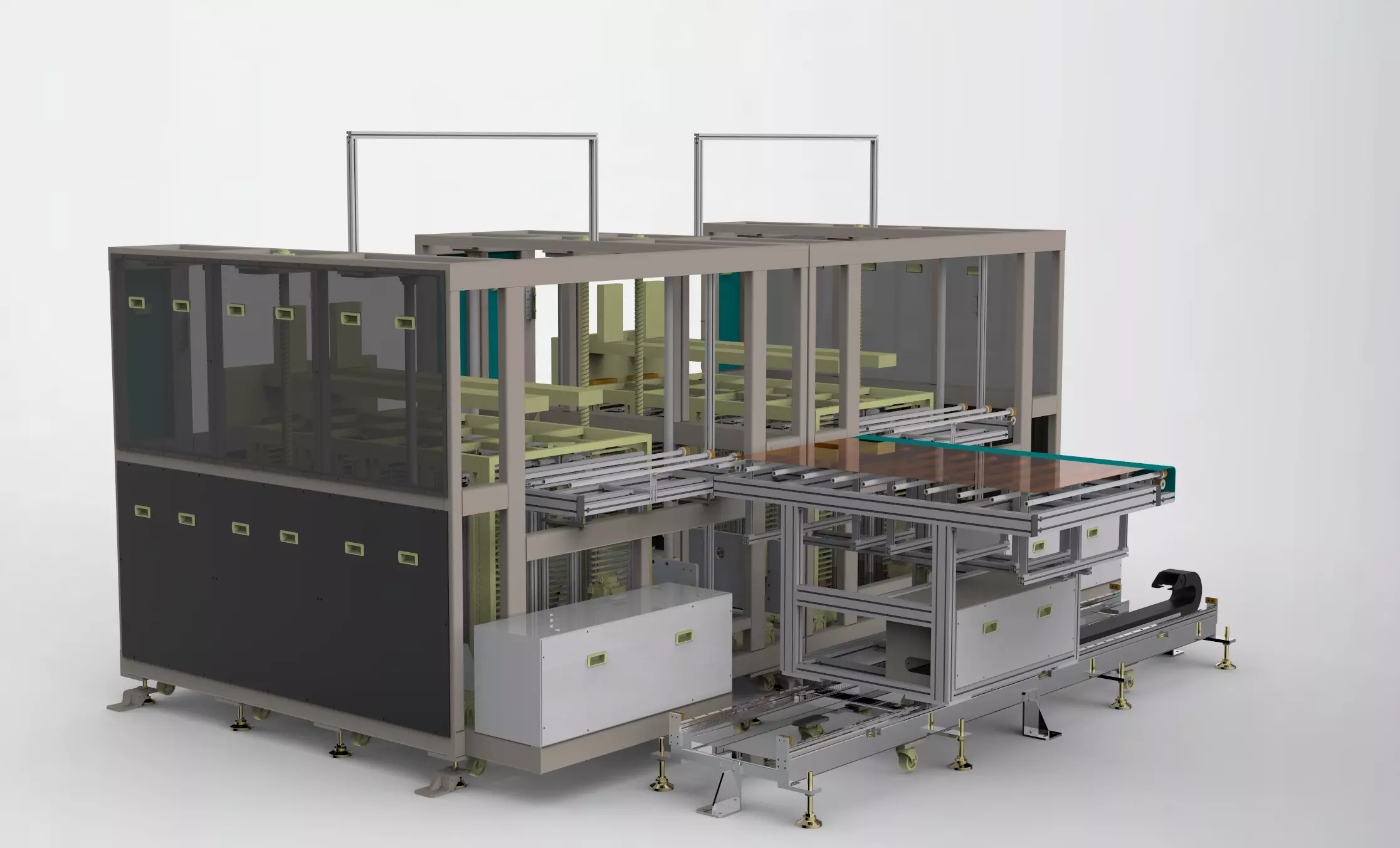 Large panel receiving loading and unloading machine 3D model_0