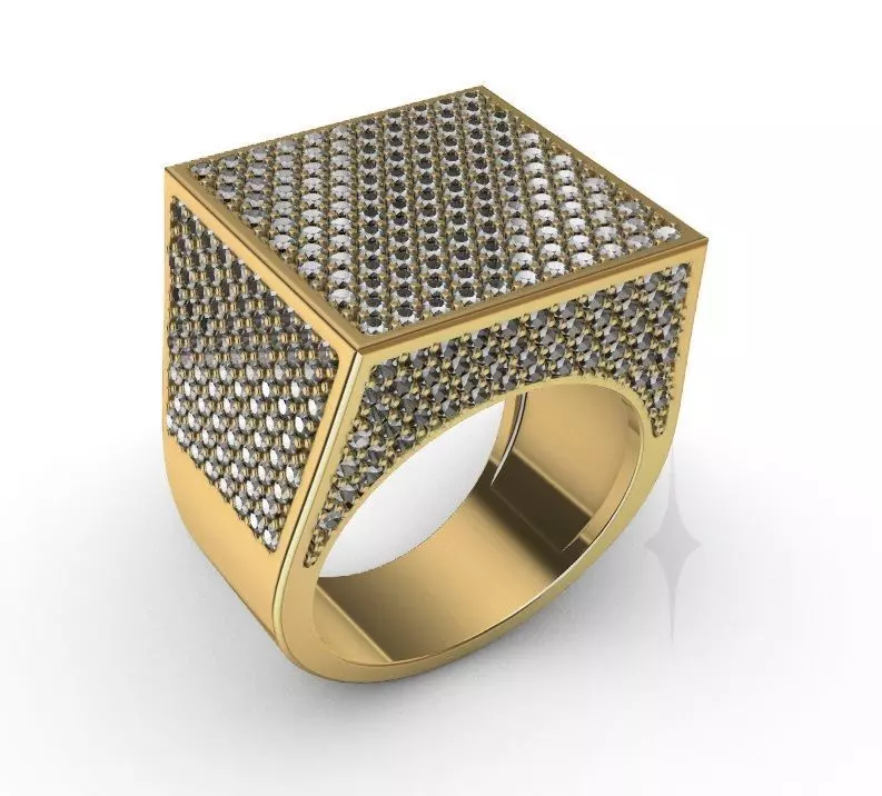 Ring Men ICE style 3D print model 3D print model