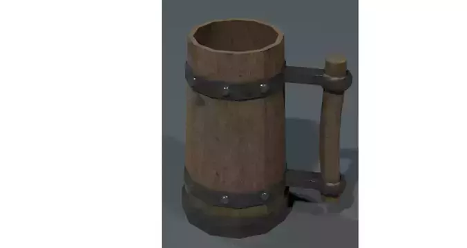 Tankard game ready PBR wooden barrel with handles