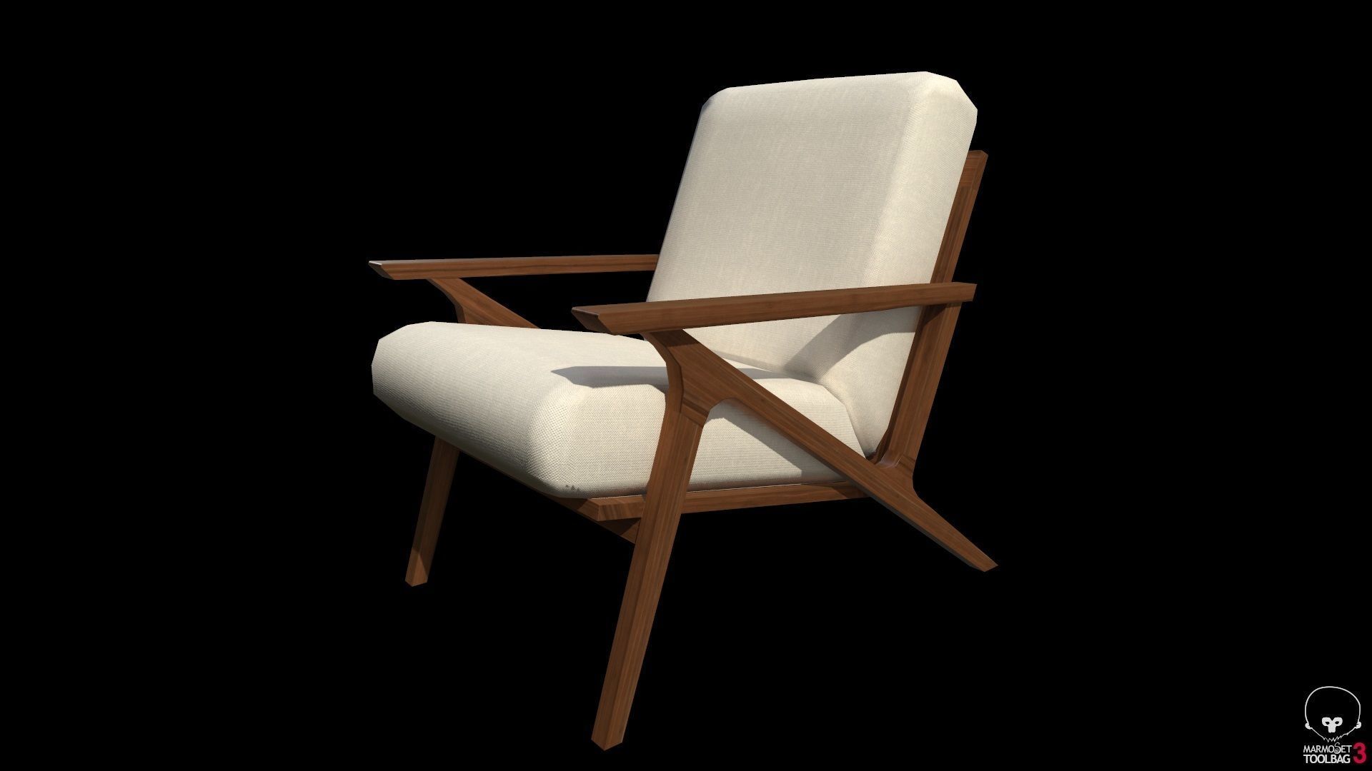 Article Otio lounge chair Lowpoly model Low-poly 3D model_5