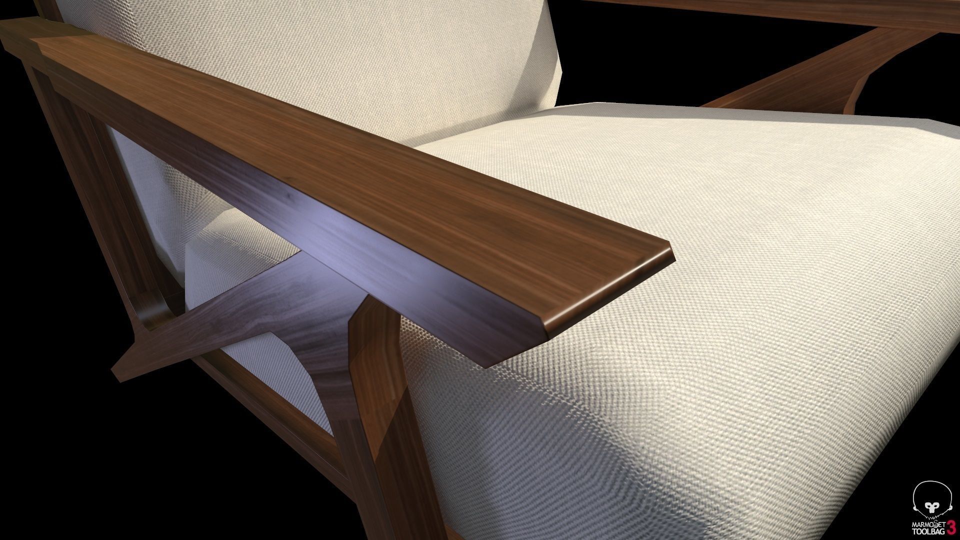 Article Otio lounge chair Lowpoly model Low-poly 3D model_11