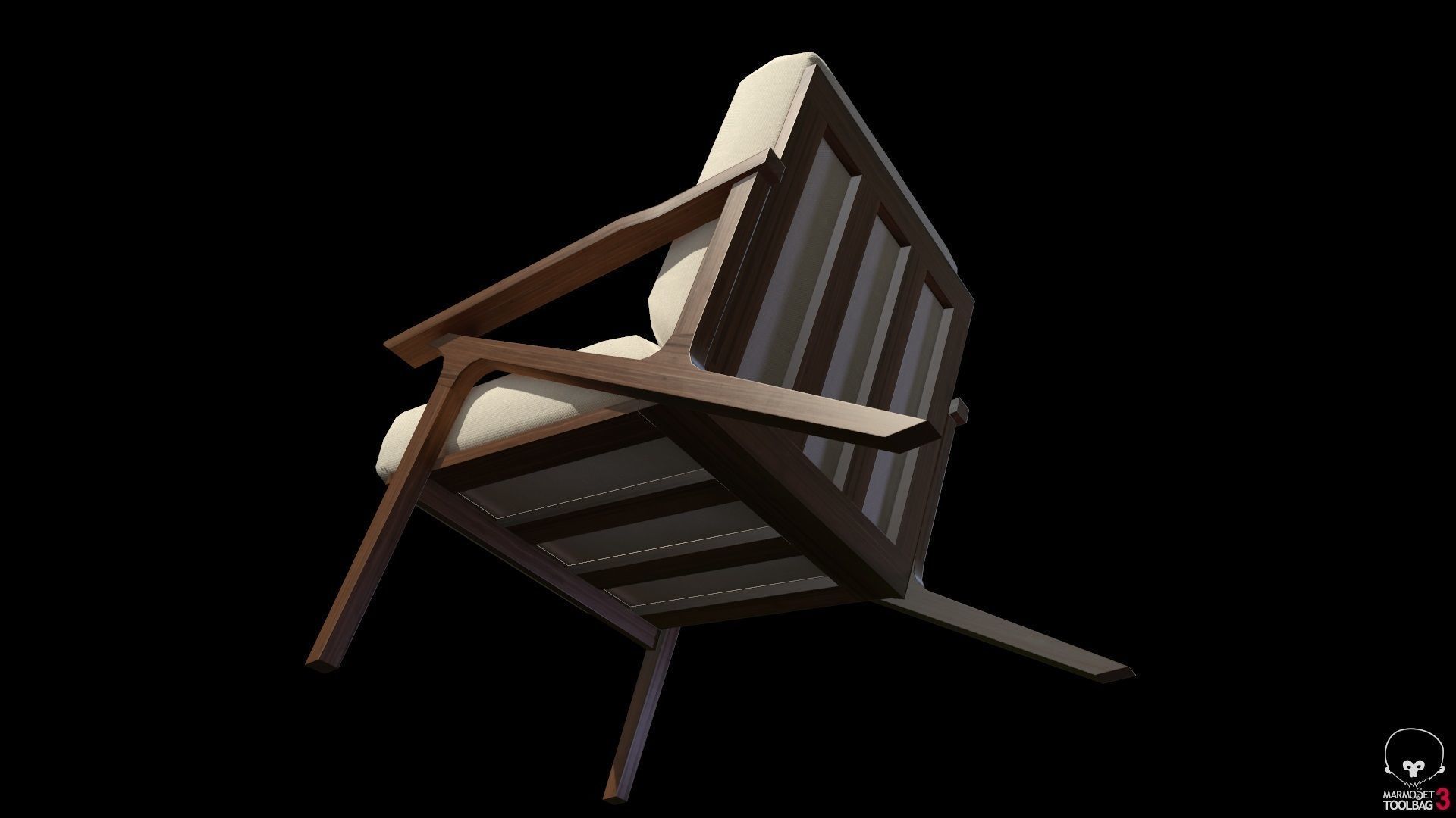 Article Otio lounge chair Lowpoly model Low-poly 3D model_9