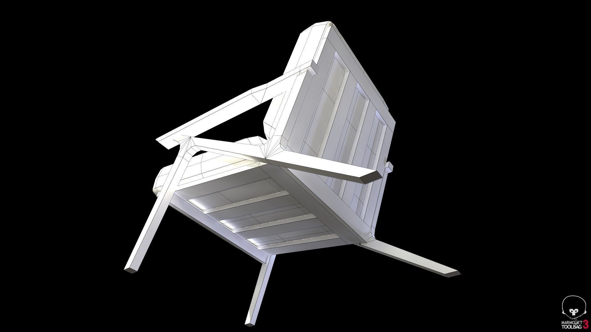 Article Otio lounge chair Lowpoly model Low-poly 3D model_10