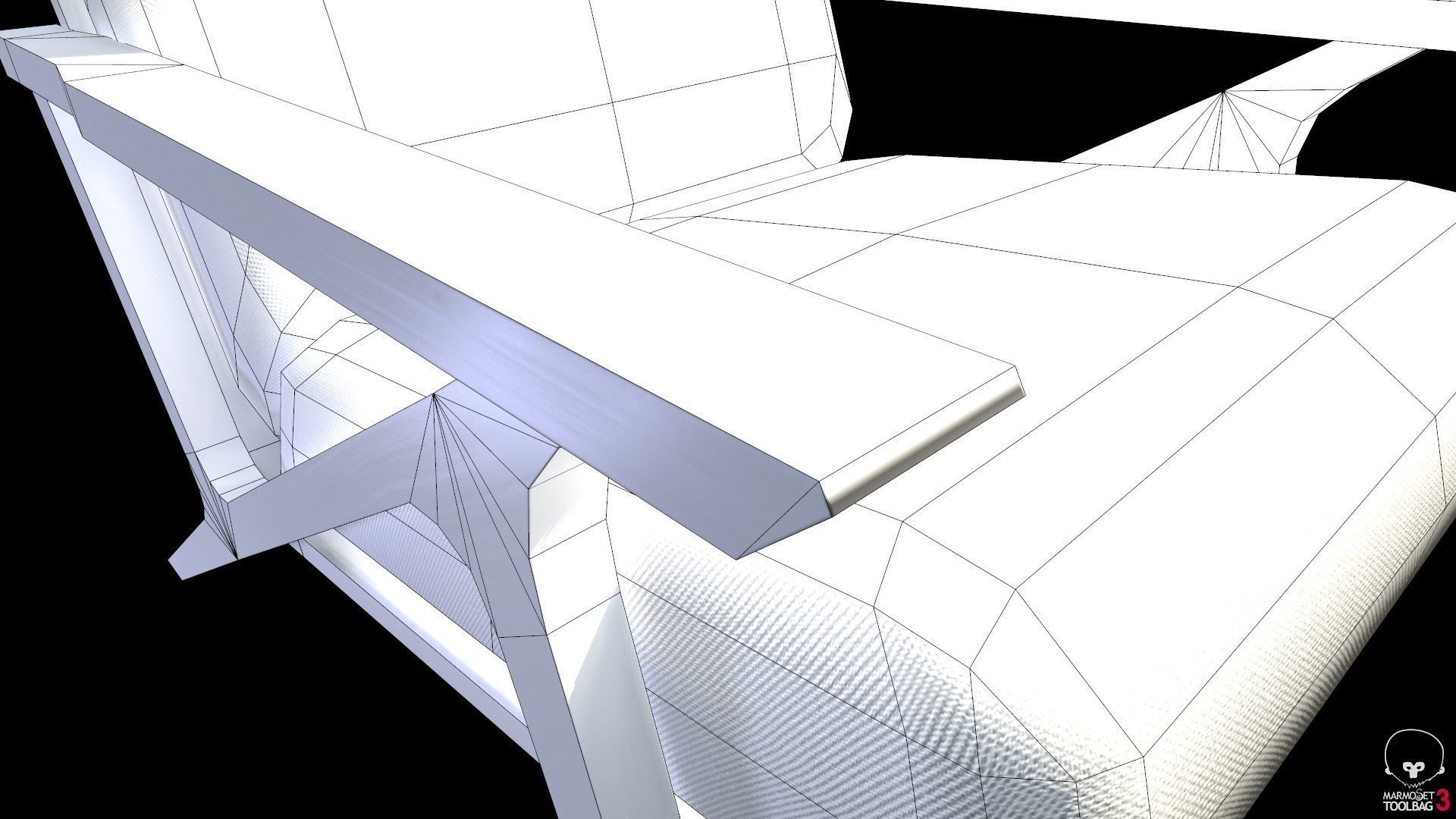 Article Otio lounge chair Lowpoly model Low-poly 3D model_12