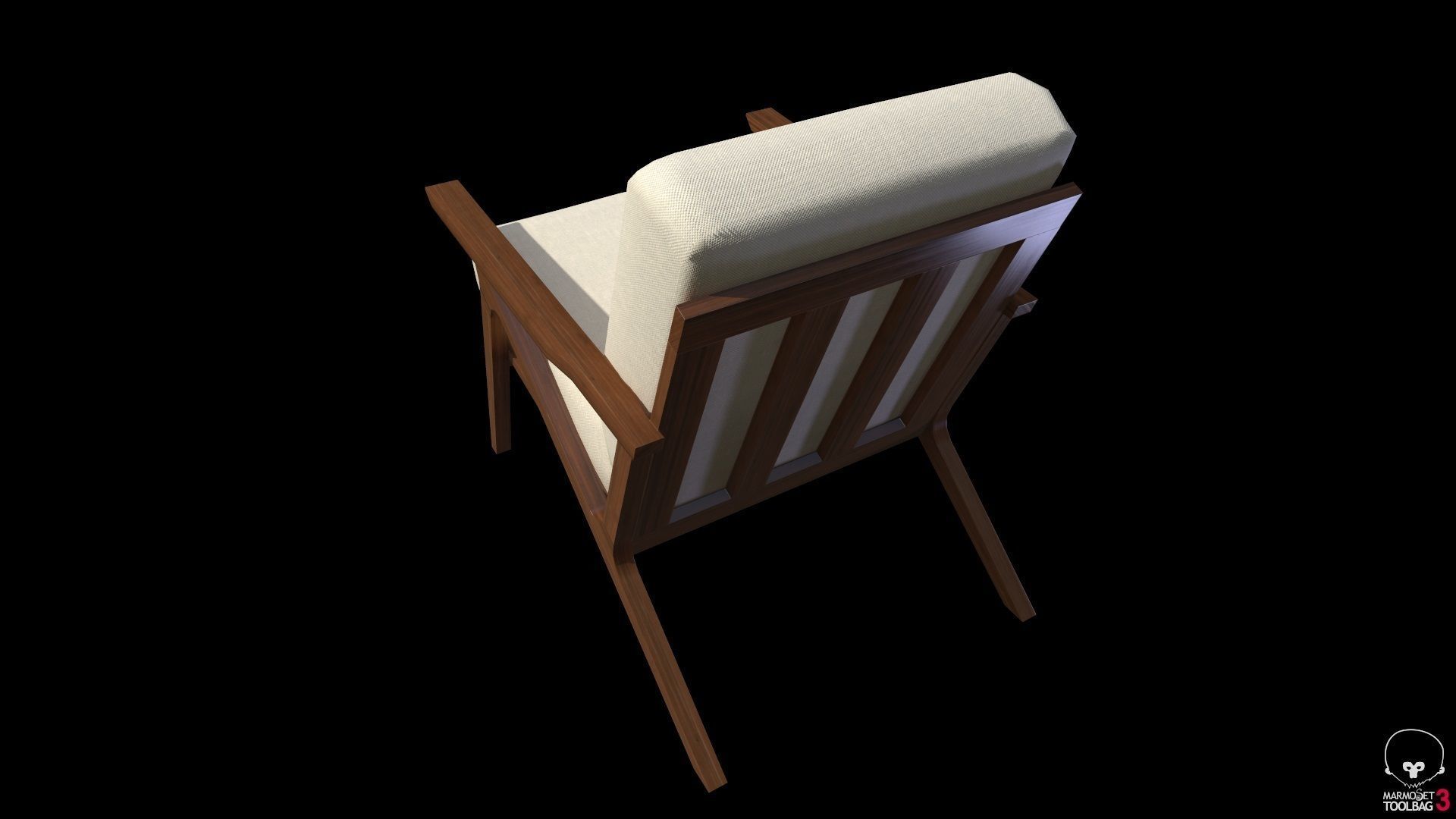 Article Otio lounge chair Lowpoly model Low-poly 3D model_7