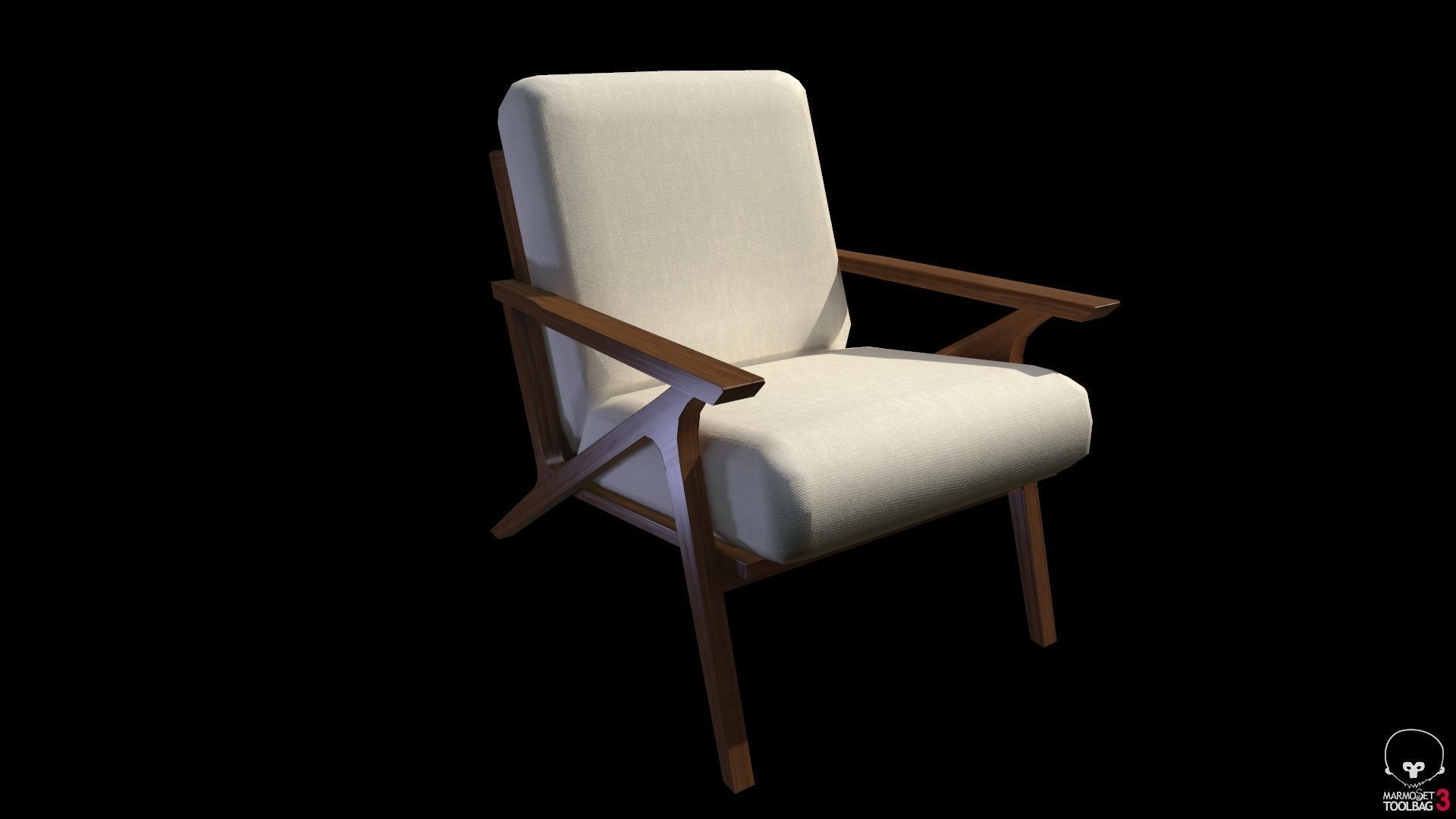Article Otio lounge chair Lowpoly model Low-poly 3D model_3