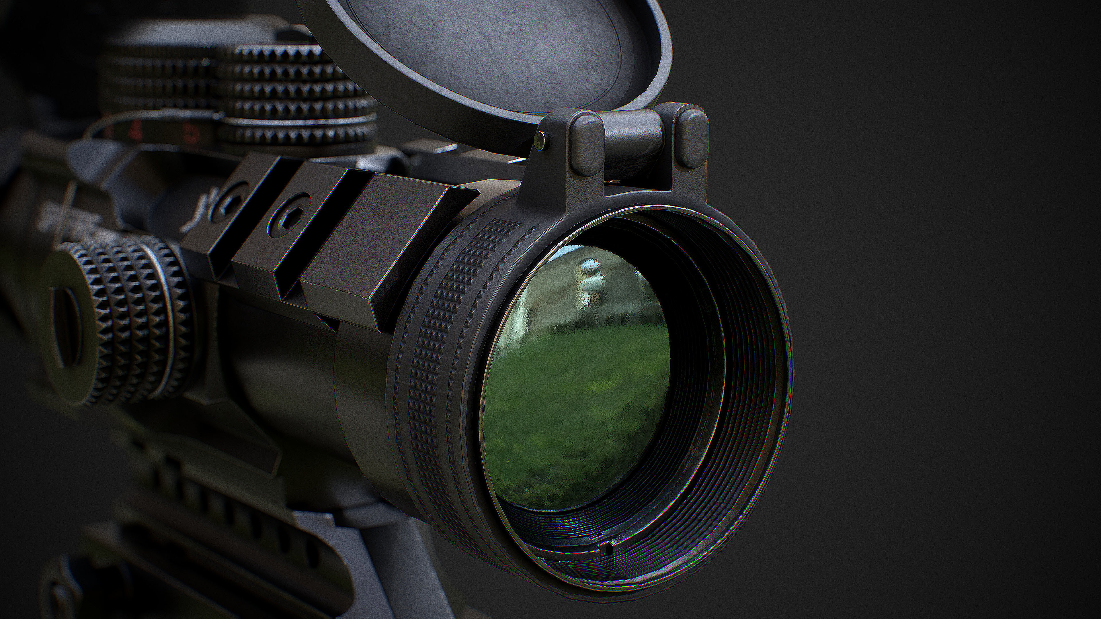 VORTEX SPITFIRE 3x Scope Low-poly 3D model_12