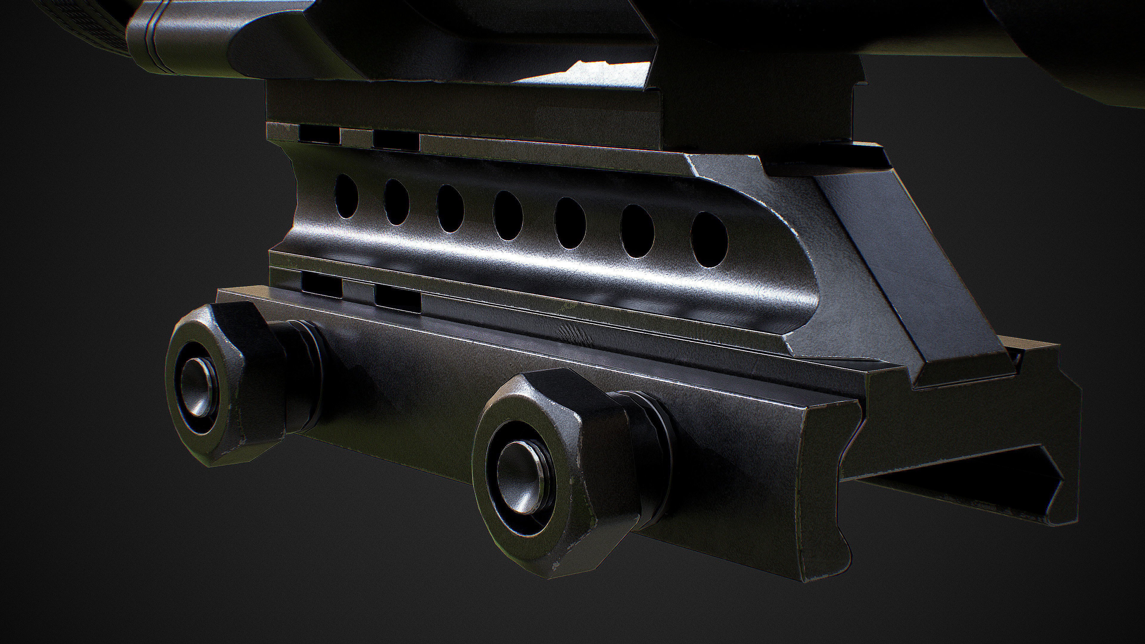 VORTEX SPITFIRE 3x Scope Low-poly 3D model_18