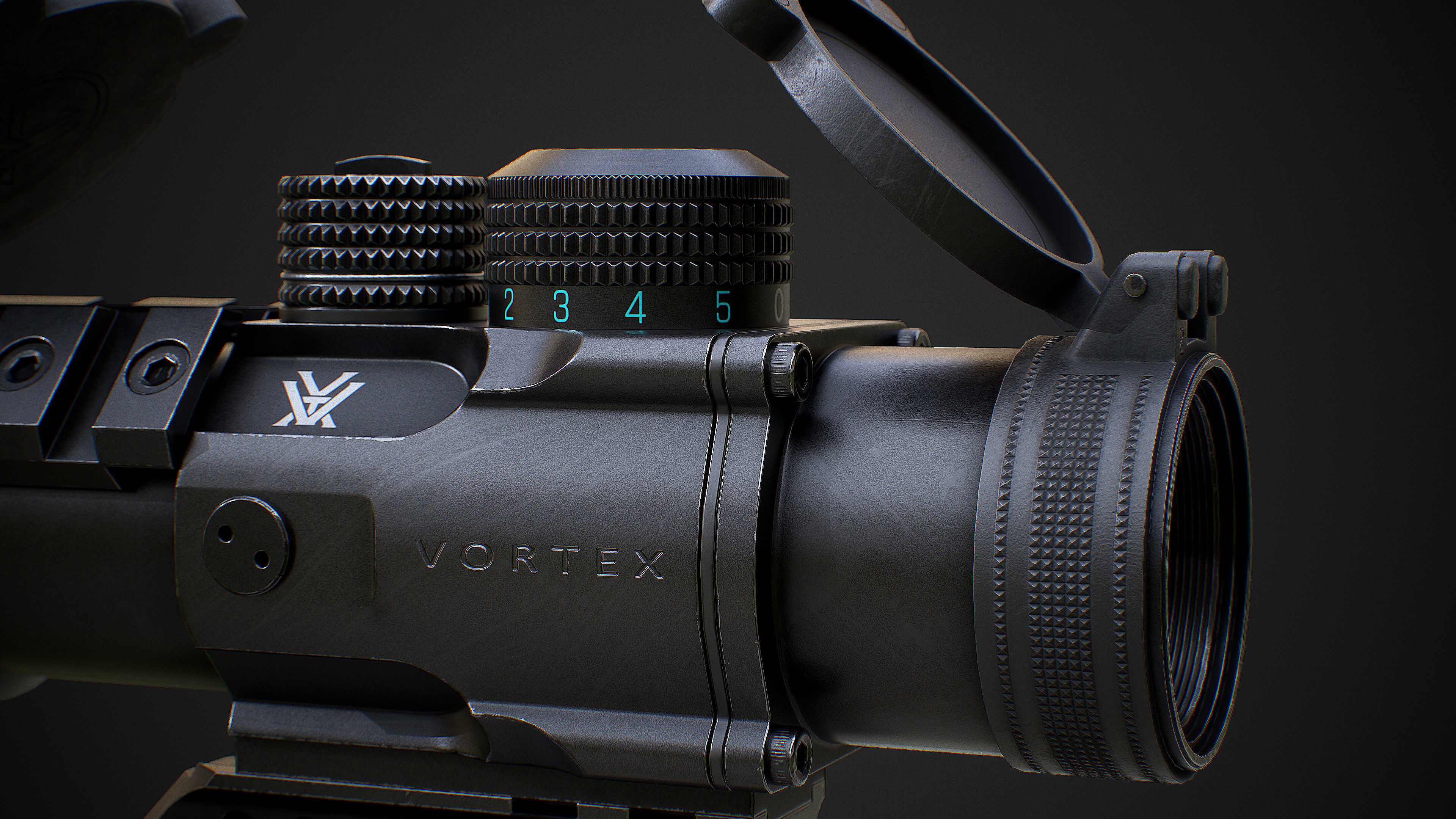 VORTEX SPITFIRE 3x Scope Low-poly 3D model_14