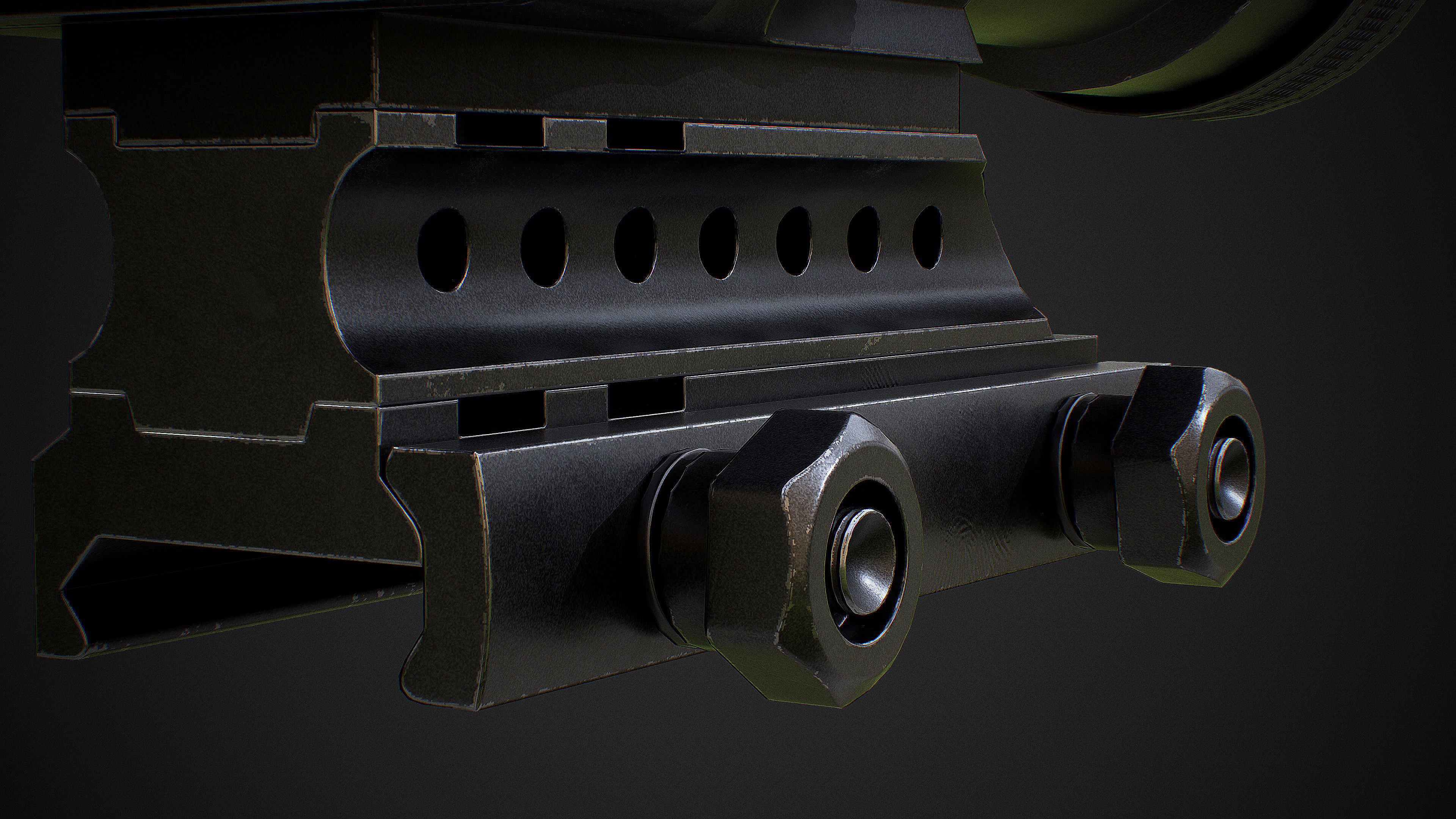 VORTEX SPITFIRE 3x Scope Low-poly 3D model_19