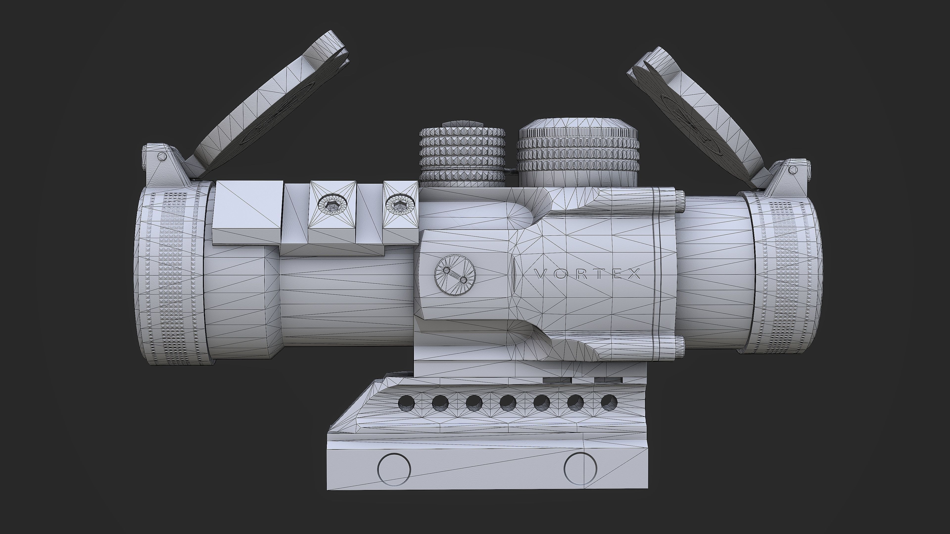 VORTEX SPITFIRE 3x Scope Low-poly 3D model_21