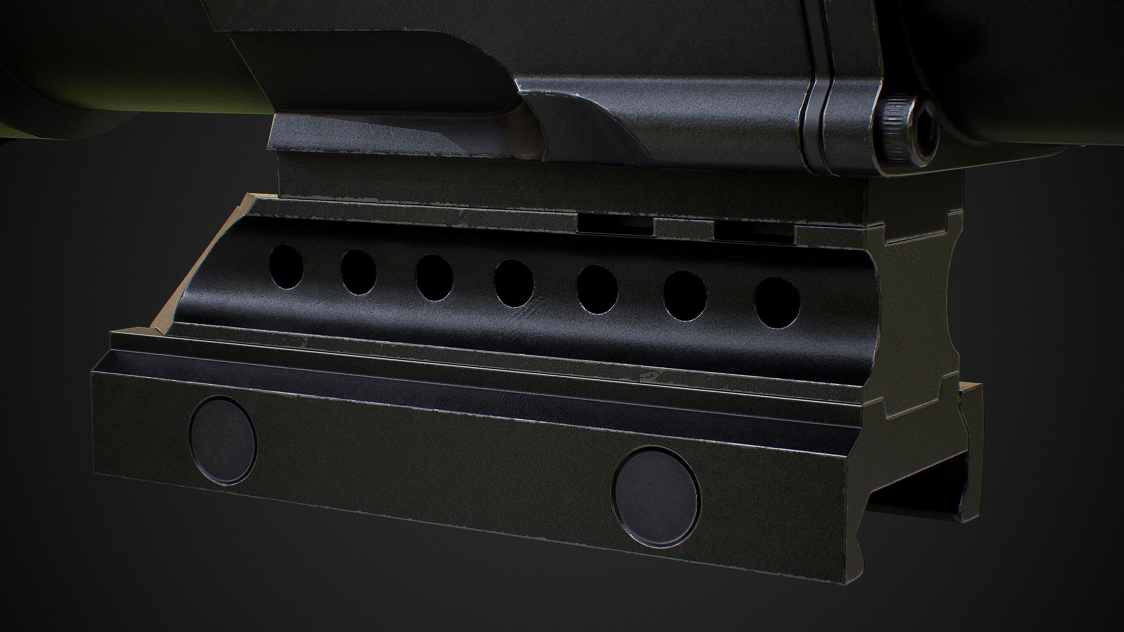 VORTEX SPITFIRE 3x Scope Low-poly 3D model_16