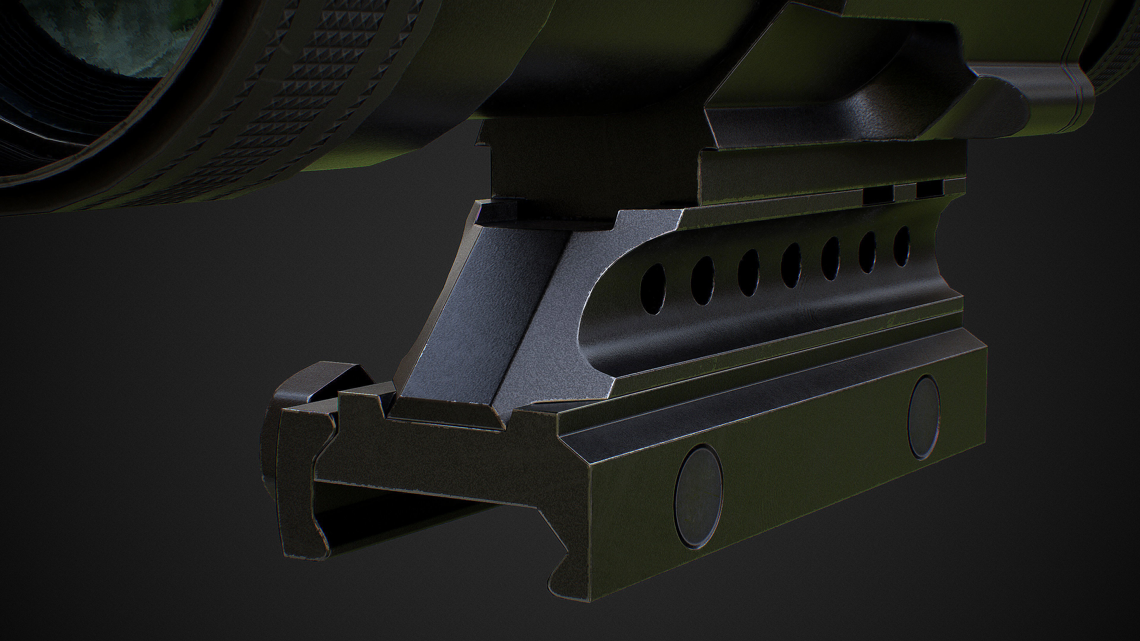 VORTEX SPITFIRE 3x Scope Low-poly 3D model_17