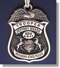 Police Badge Pendant - Michigan State Police 3D model 3D printable