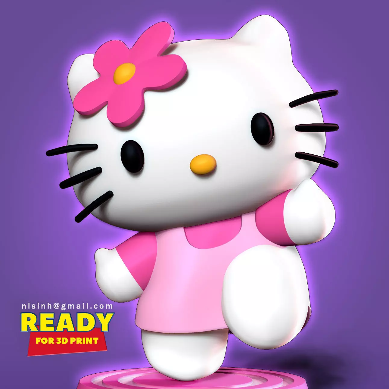 Hello Kitty 3D print model_0