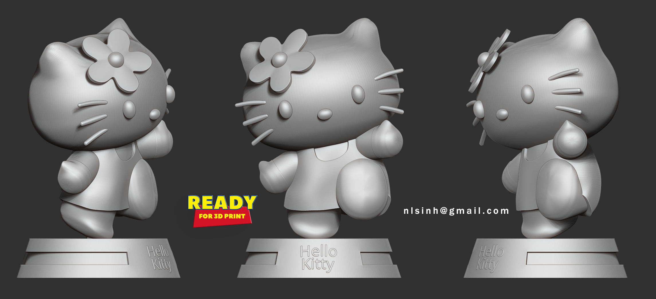 Hello Kitty 3D print model_5