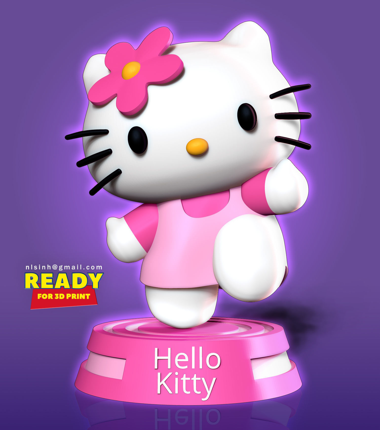 Hello Kitty 3D print model_9