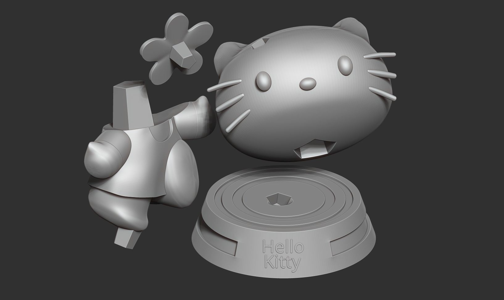Hello Kitty 3D print model_2