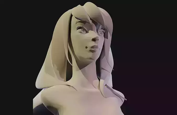 Stylized female head