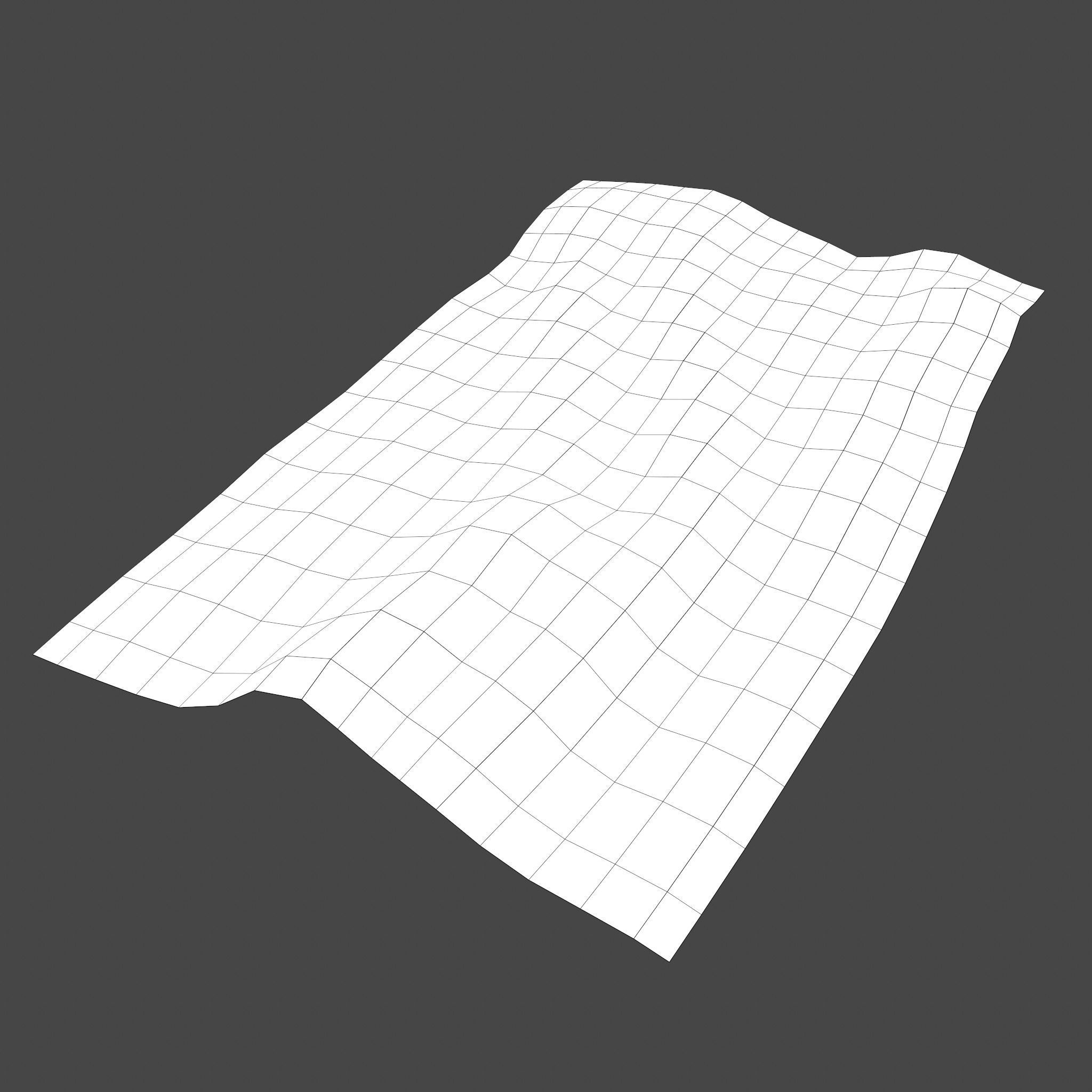 Medieval Green Designed Tapestry Low-poly 3D model_33