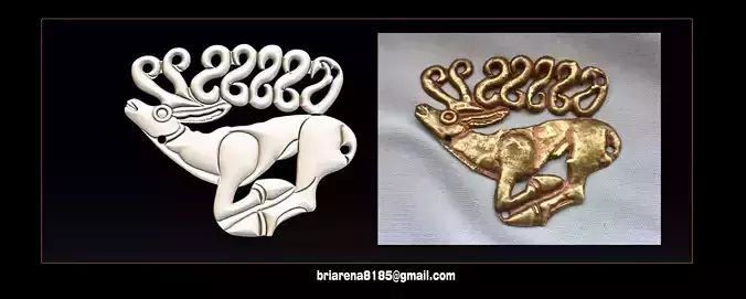 Deer Pendant jewelry - 3D STL Models CNC Router  3D print model