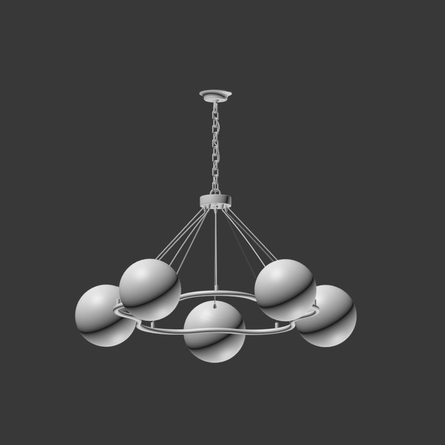 4 Ceiling Light Collection 3D model_2