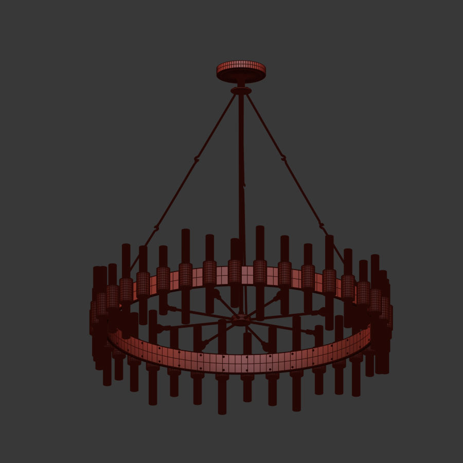 4 Ceiling Light Collection 3D model_4
