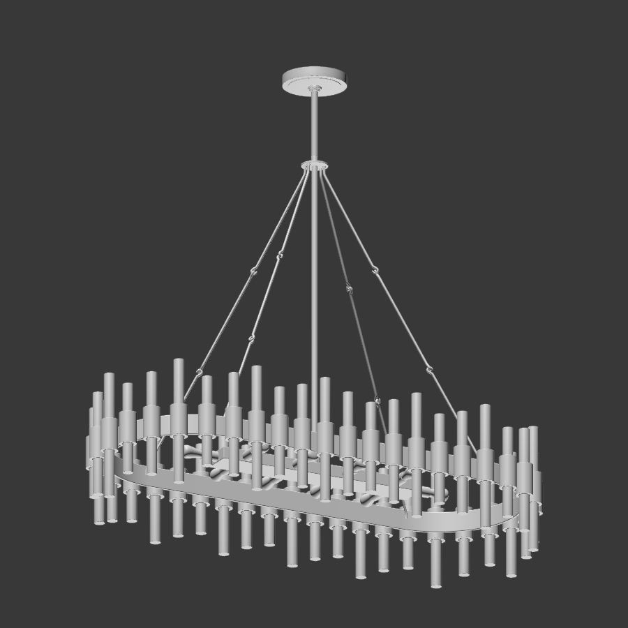 4 Ceiling Light Collection 3D model_3