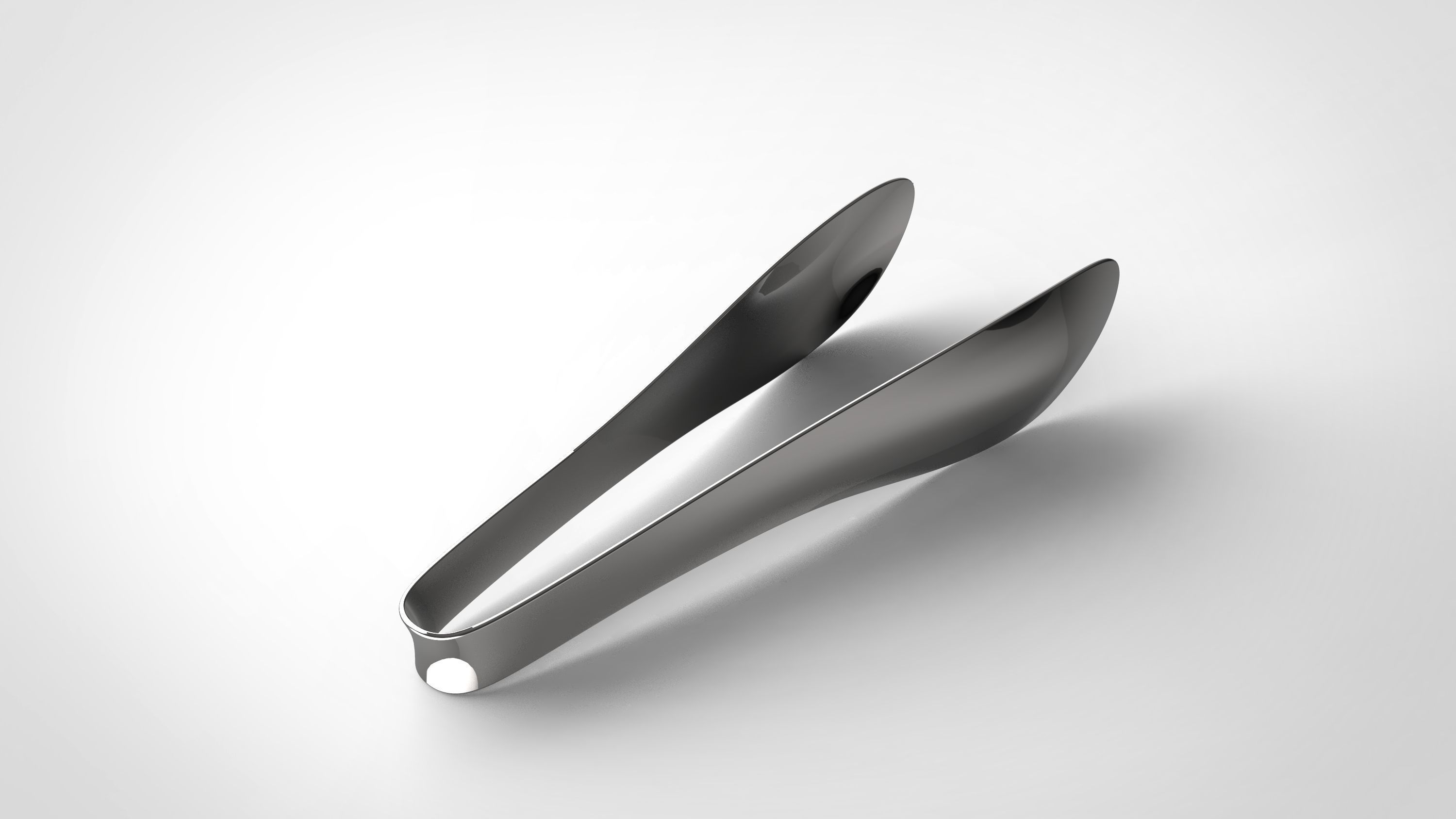 salad tong  3D model_2