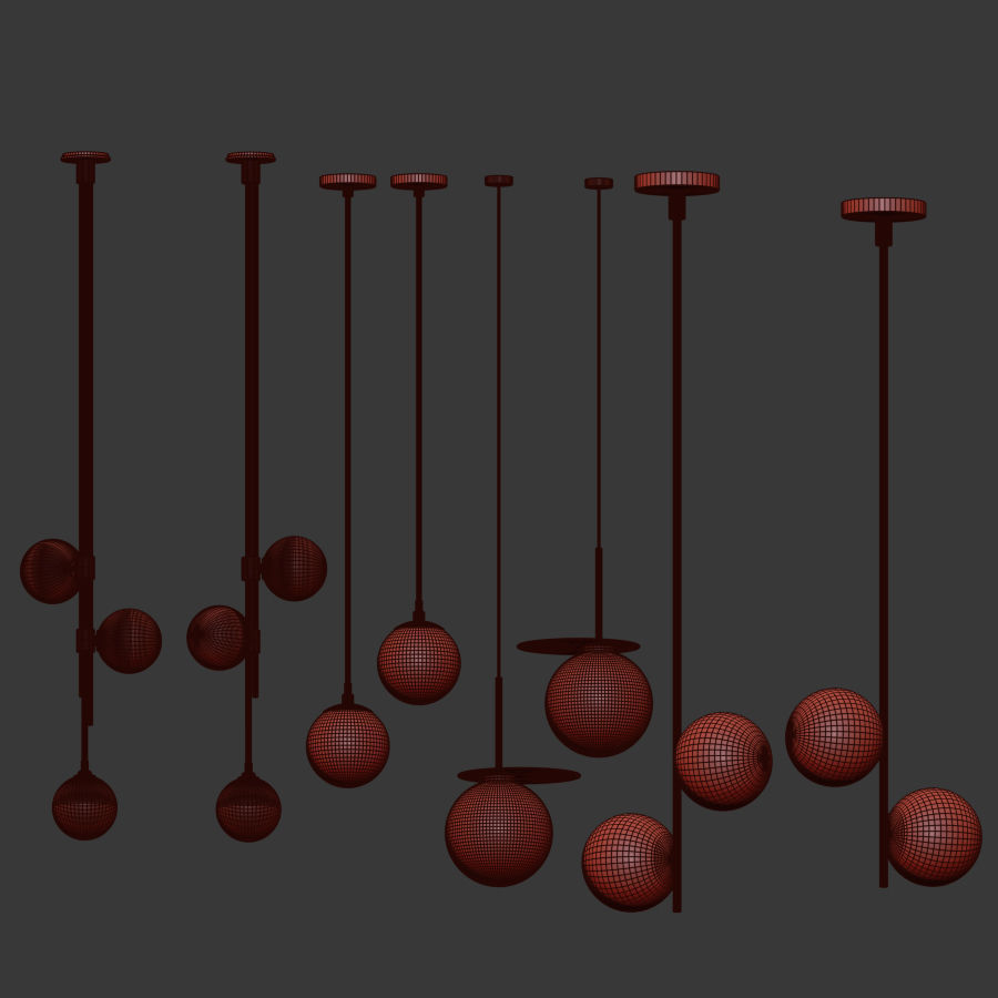 Pendant Light Collection 3D model_4