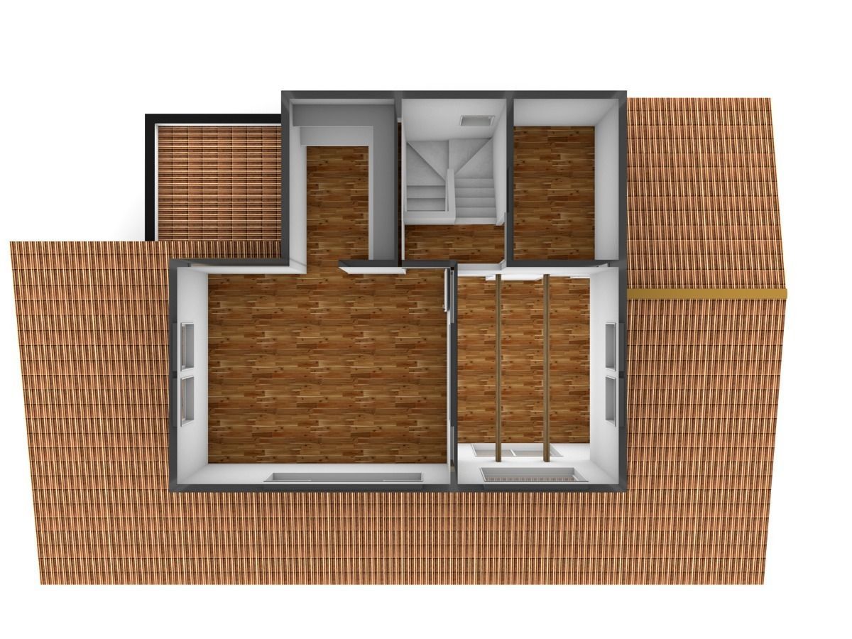 House model for background 41 Low-poly 3D model_9