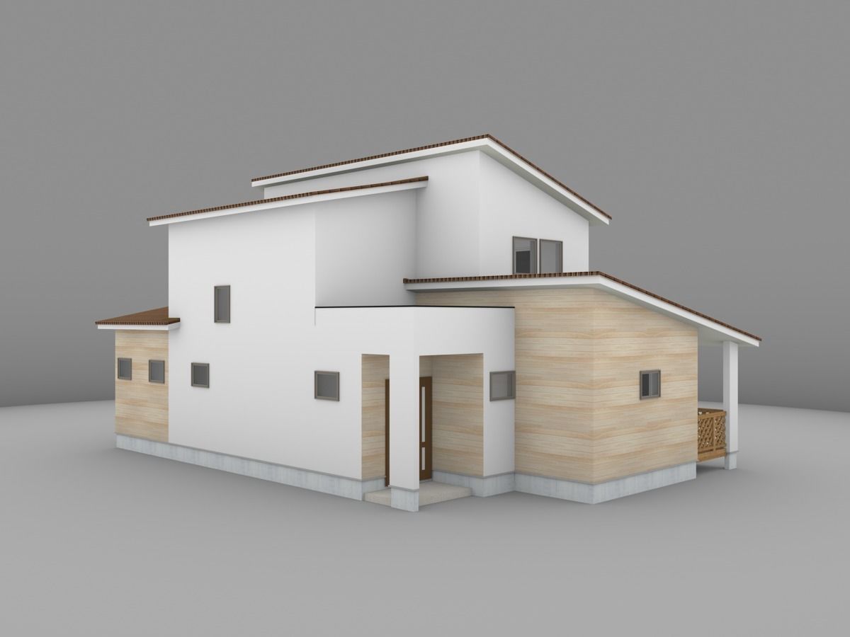 House model for background 41 Low-poly 3D model_6