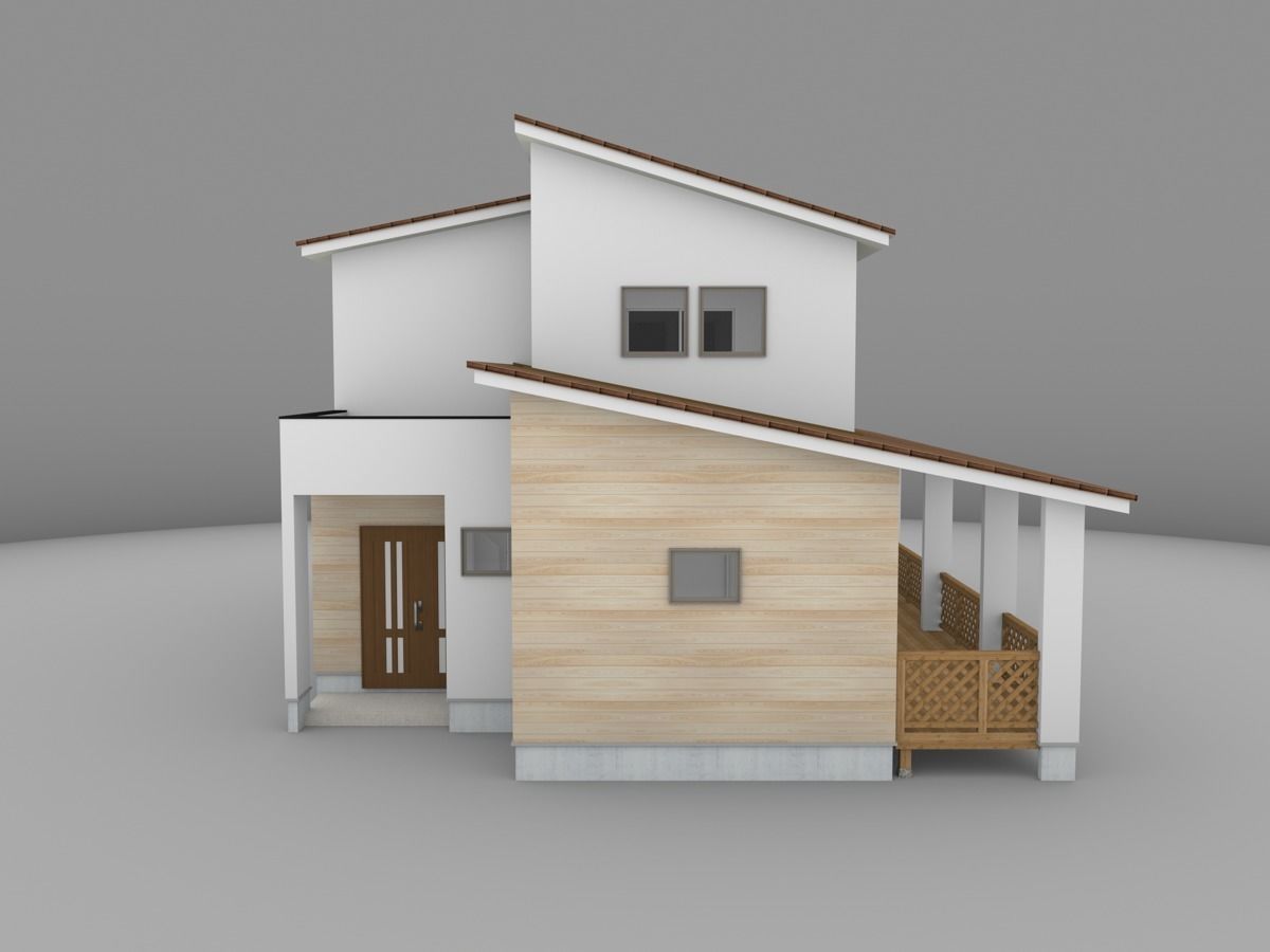 House model for background 41 Low-poly 3D model_7