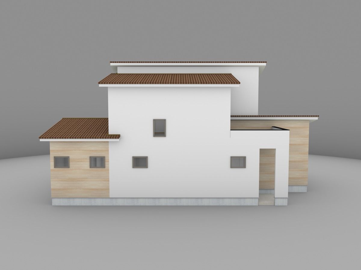 House model for background 41 Low-poly 3D model_5