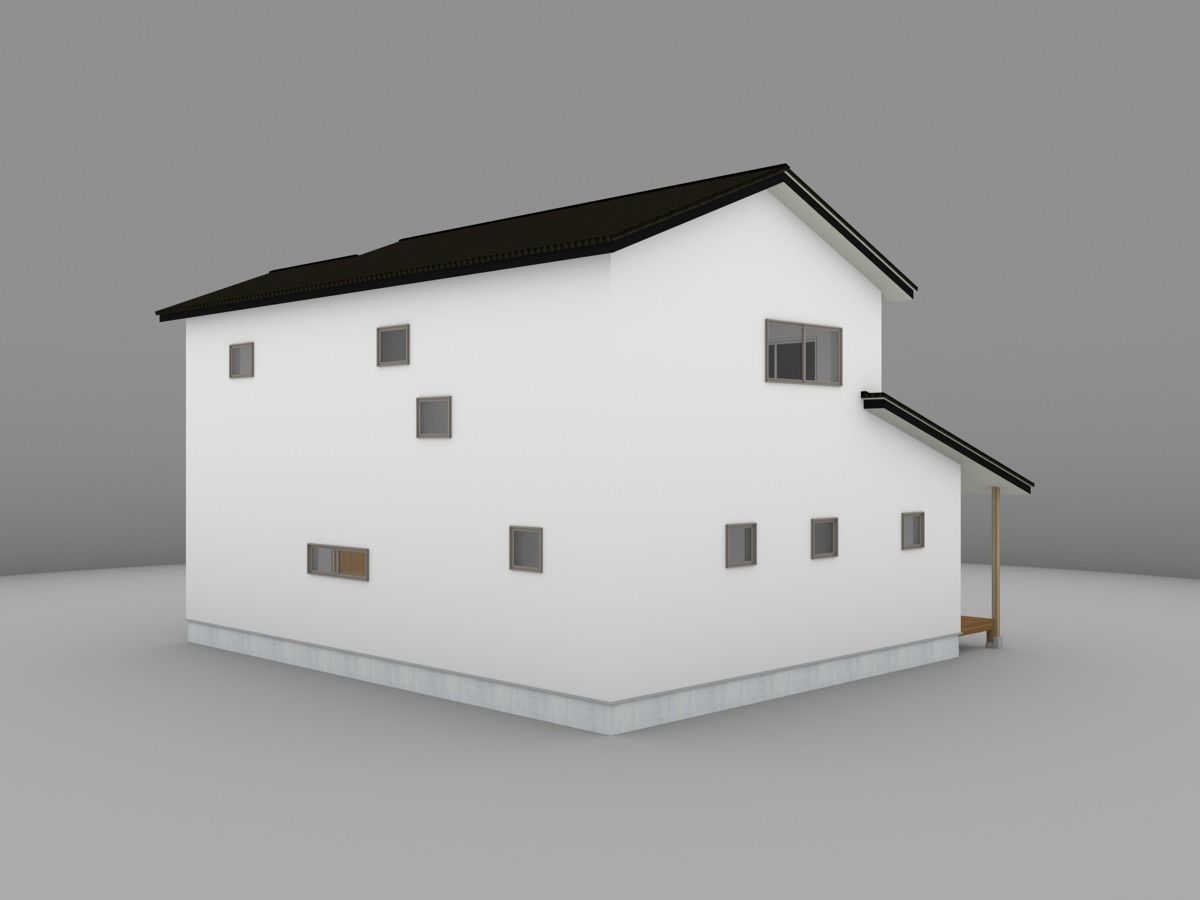House model for background 42 Low-poly 3D model_6
