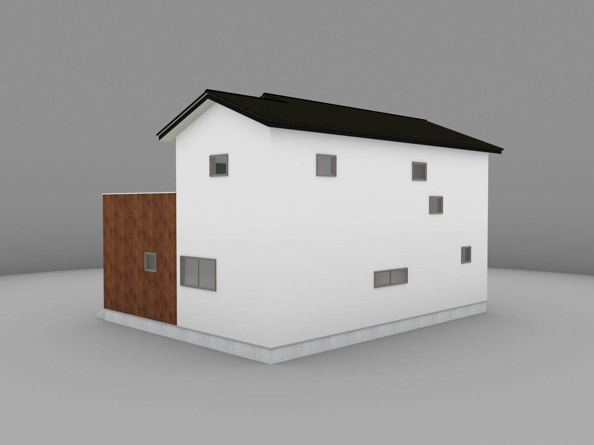 House model for background 42 Low-poly 3D model_4