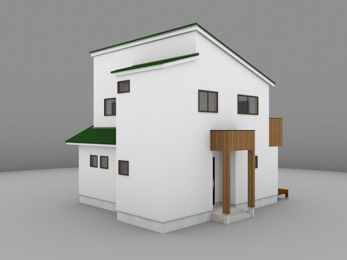 House model for background 46 Low-poly 3D model_6