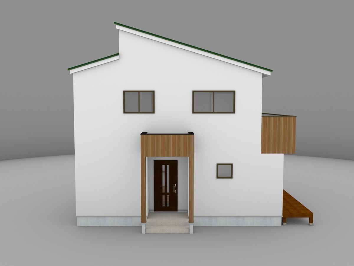 House model for background 46 Low-poly 3D model_7