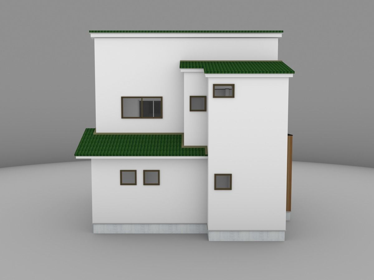 House model for background 46 Low-poly 3D model_5