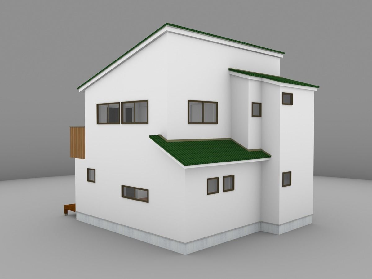 House model for background 46 Low-poly 3D model_4