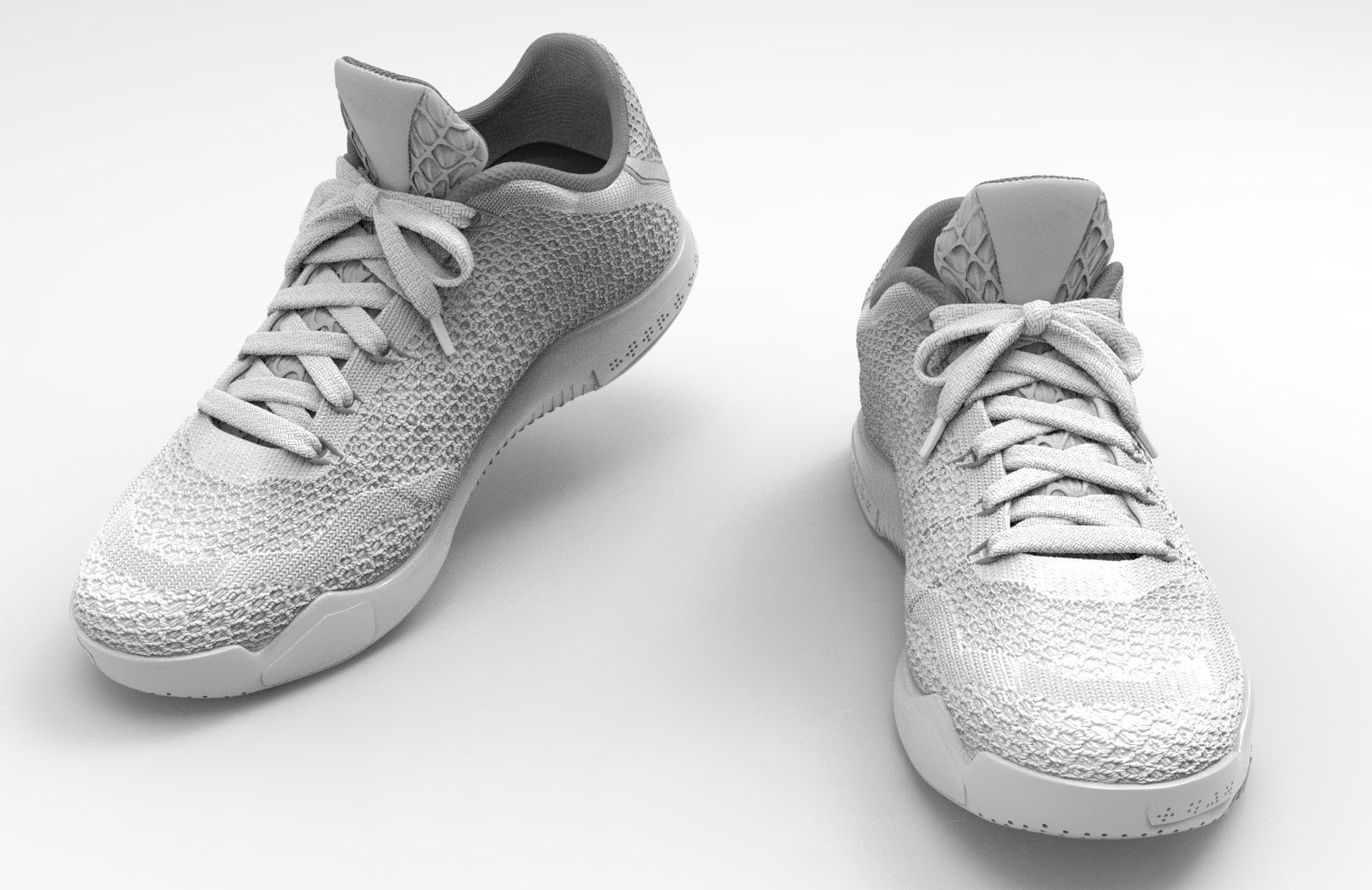 black-and-white-nike -kobe-basketball shoes 3D print model_1