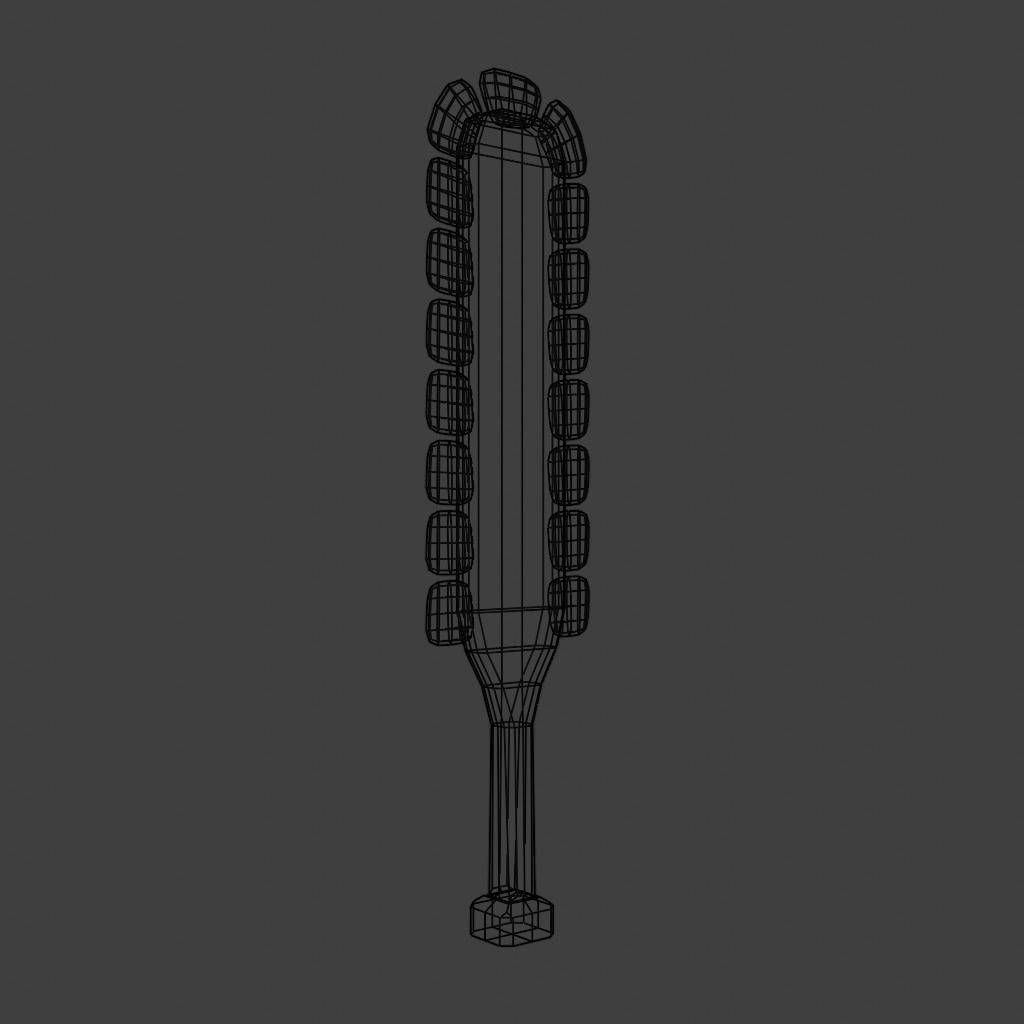 Antique Aztech Scepter Low-poly 3D model_4