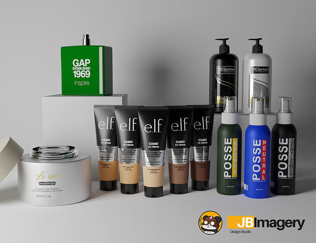 Cosmetics bottle 3D model