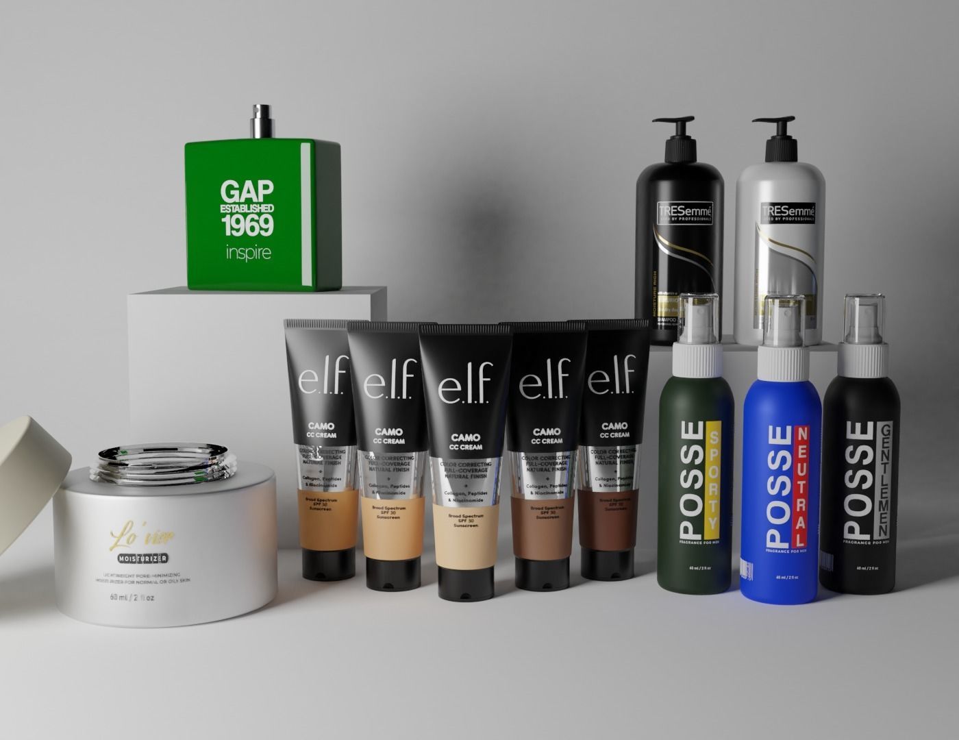 Cosmetics bottle 3D model_1