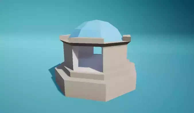 Dome 8sided  Low-poly 3D model