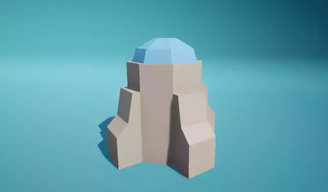 Dome 8side Stilted Low-poly 3D model